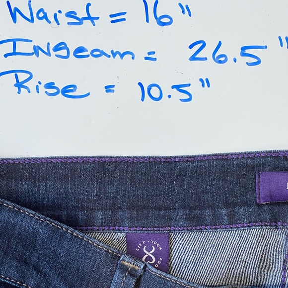 NYDJ  Dark Denim Lift Tuck Technology Skinny Jean. 12X 26" - Picture 15 of 15